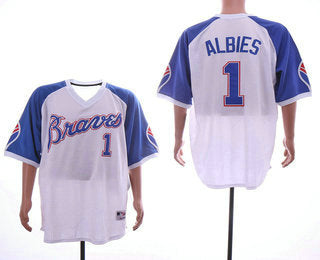 Ozzie Albies Atlanta Braves white Throwback jersey