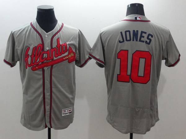 Chipper Jones Atlanta Braves gray jersey