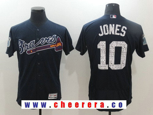 Chipper Jones Atlanta Braves navy jersey