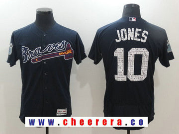 Chipper Jones Atlanta Braves navy jersey