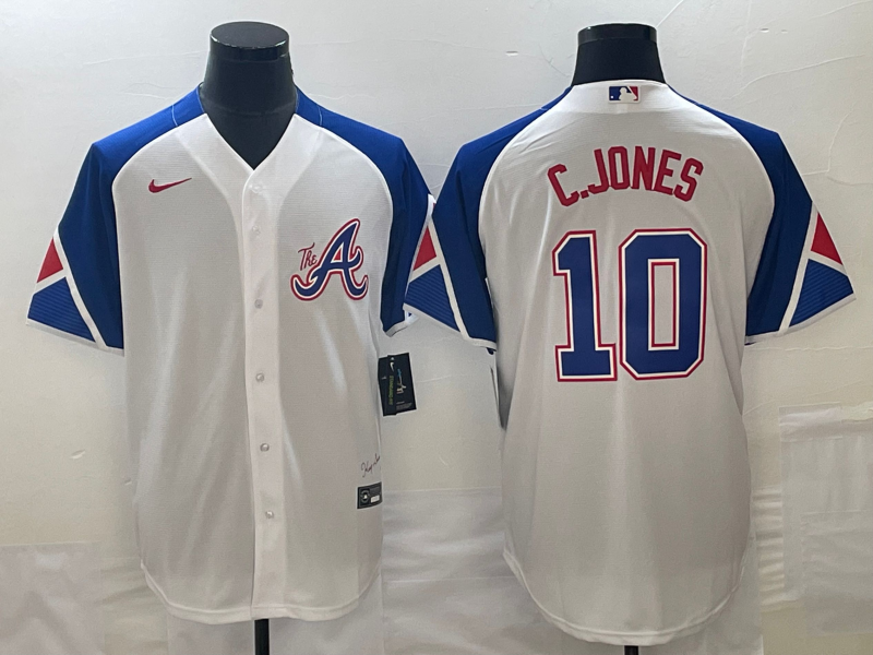 Chipper Jones Atlanta Braves white City Connect jersey