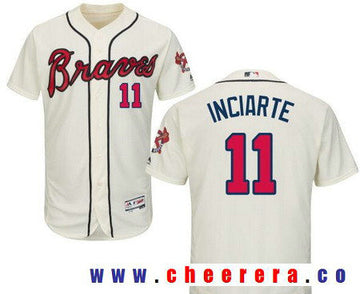 Ender Inciarte Atlanta Braves cream jersey