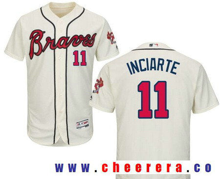 Ender Inciarte Atlanta Braves cream jersey