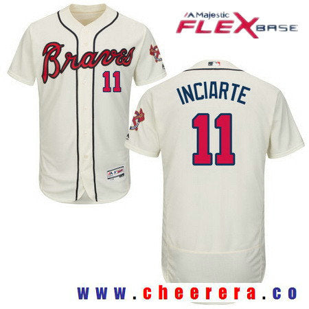 Ender Inciarte Atlanta Braves cream jersey