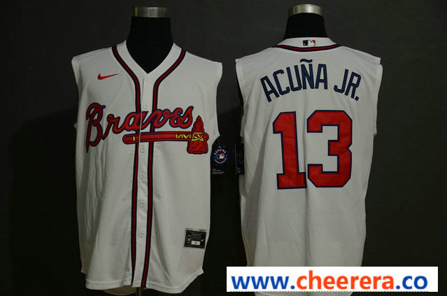 Ronald Acuna Jr Atlanta Braves white jersey