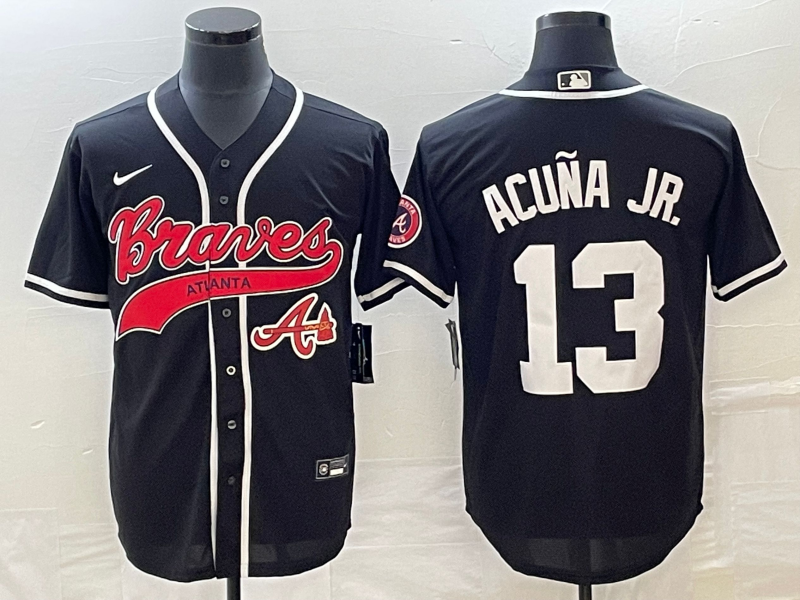 Ronald Acuna Jr Atlanta Braves black jersey