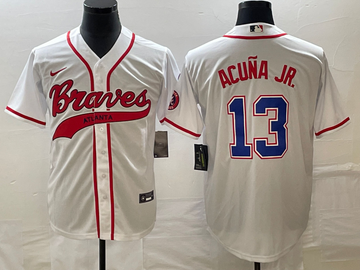 Ronald Acuna Jr Atlanta Braves white jersey