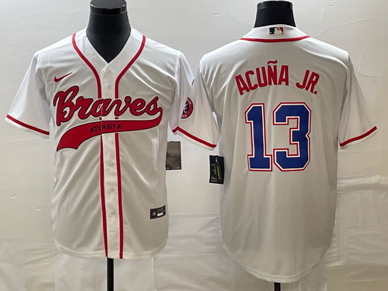 Ronald Acuna Jr Atlanta Braves white jersey