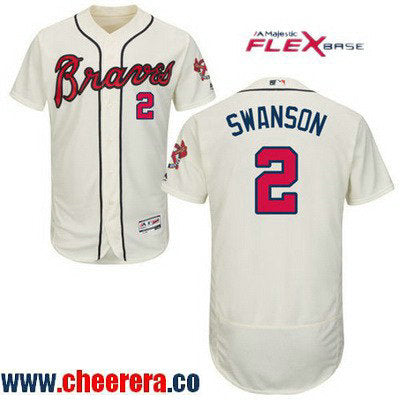 Dansby Swanson Atlanta Braves cream jersey