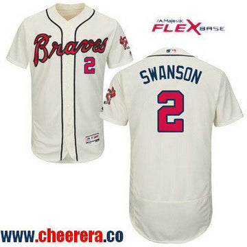 Dansby Swanson Atlanta Braves cream jersey
