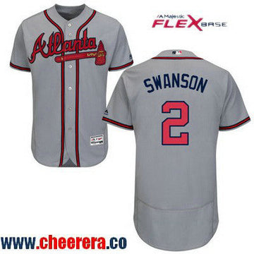 Dansby Swanson Atlanta Braves gray Road jersey
