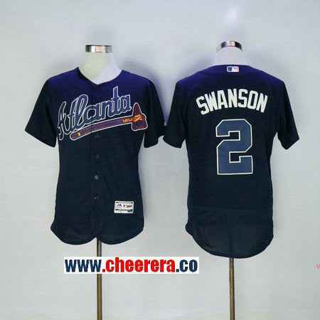 Dansby Swanson Atlanta Braves navy jersey