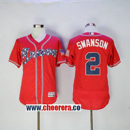 Dansby Swanson Atlanta Braves red jersey