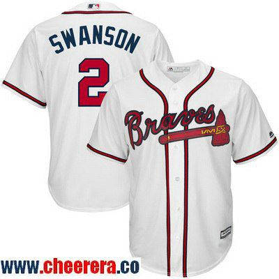 Dansby Swanson Whtie Atlanta Braves Home jersey
