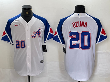 Marcell Ozuna Number Atlanta Braves white City Connect jersey