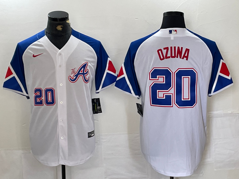 Marcell Ozuna Number Atlanta Braves white City Connect jersey