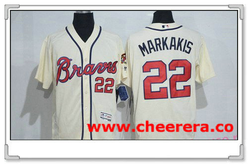 Nick Markakis Atlanta Braves cream jersey