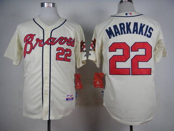 Nick Markakis Atlanta Braves cream jersey