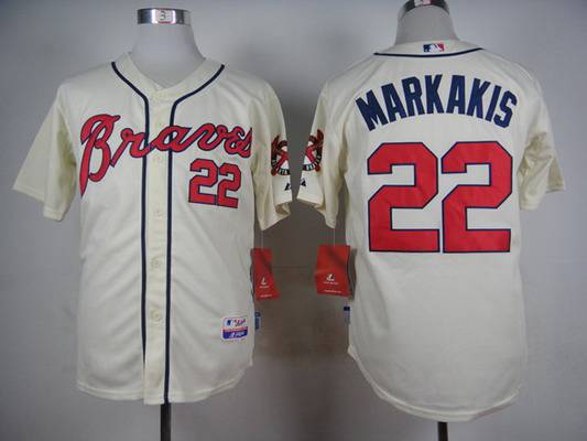 Nick Markakis Atlanta Braves cream jersey