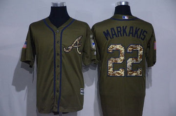 Nick Markakis Atlanta Braves green Salute To Service jersey