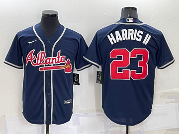Michael Harris II Atlanta Braves navy jersey