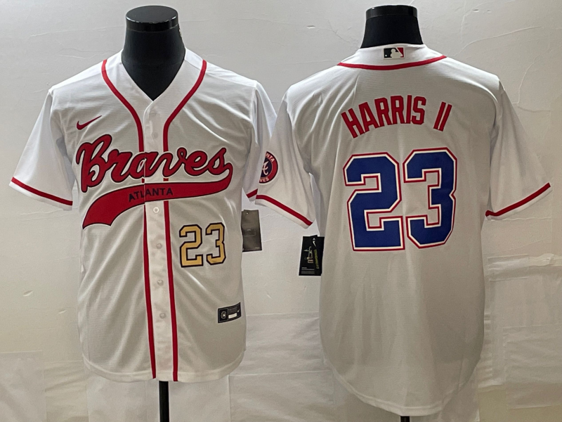 Michael Harris II Number Atlanta Braves white jersey