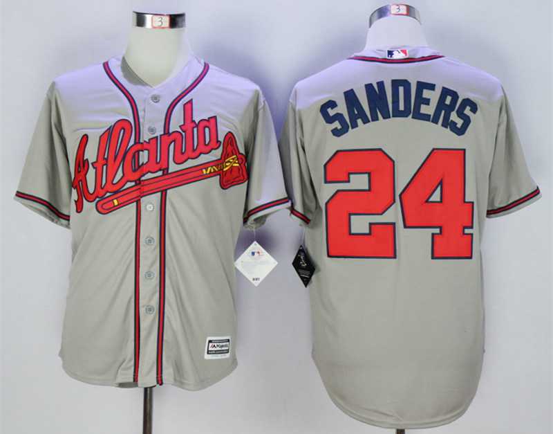 Deion Sanders Atlanta Braves grey jersey