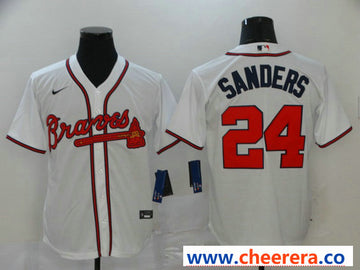 Deion Sanders Atlanta Braves white jersey