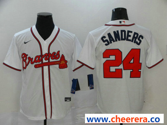 Deion Sanders Atlanta Braves white jersey
