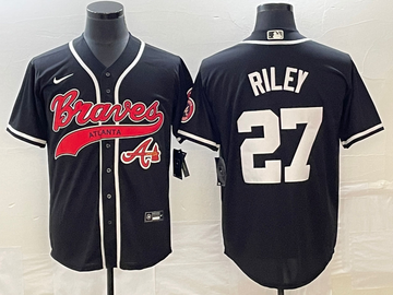 Austin Riley Atlanta Braves black jersey