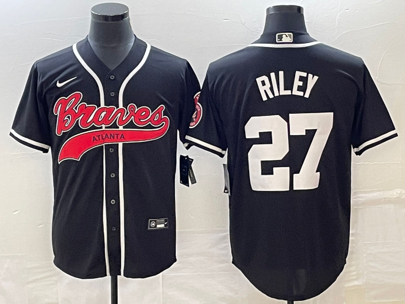 Austin Riley Atlanta Braves black jersey