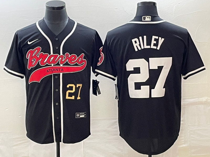 Austin Riley Number Atlanta Braves black jersey