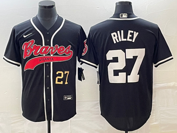 Austin Riley Number Atlanta Braves black jersey