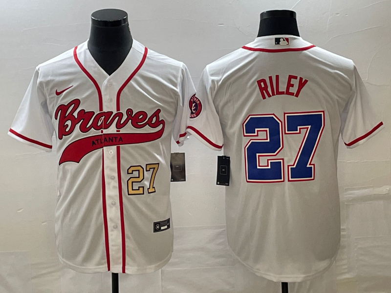Austin Riley Number Atlanta Braves white jersey