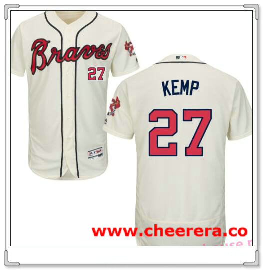 Matt Kemp Atlanta Braves cream jersey