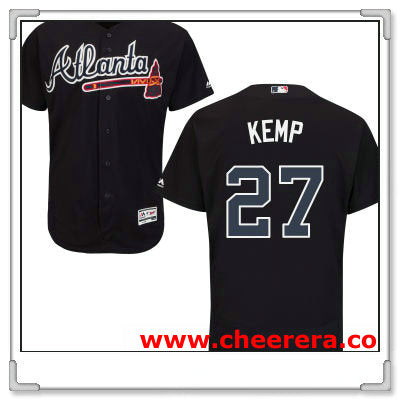 Matt Kemp Atlanta Braves navy jersey
