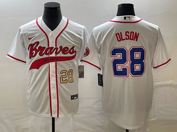 Matt Olson Number Atlanta Braves white jersey