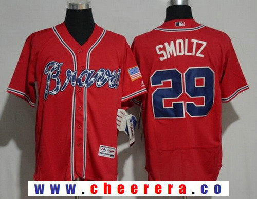 John Smoltz Atlanta Braves red jersey