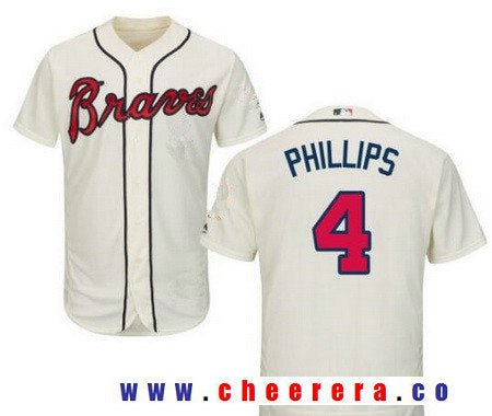 Brandon Phillips Atlanta Braves cream jersey