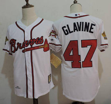 Tom Glavine Atlanta Braves white Cooperstown jersey