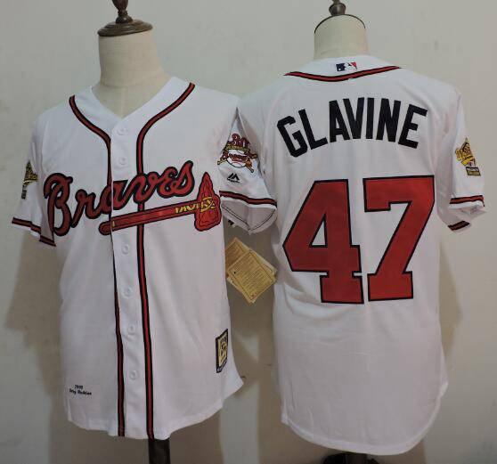 Tom Glavine Atlanta Braves white Cooperstown jersey