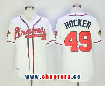 John Rocker Atlanta Braves white Throwback jersey