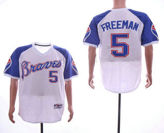 Freddie Freeman Atlanta Braves white Throwback jersey