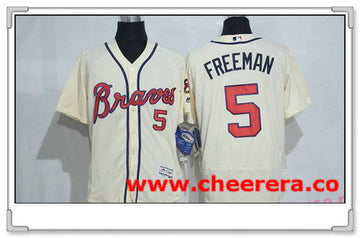 Freddie Freeman Atlanta Braves cream jersey