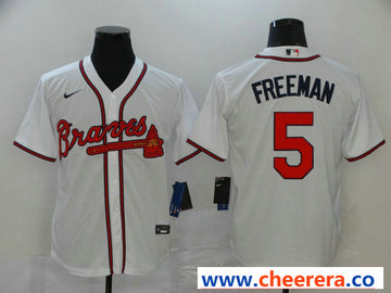 Freddie Freeman Atlanta Braves white jersey