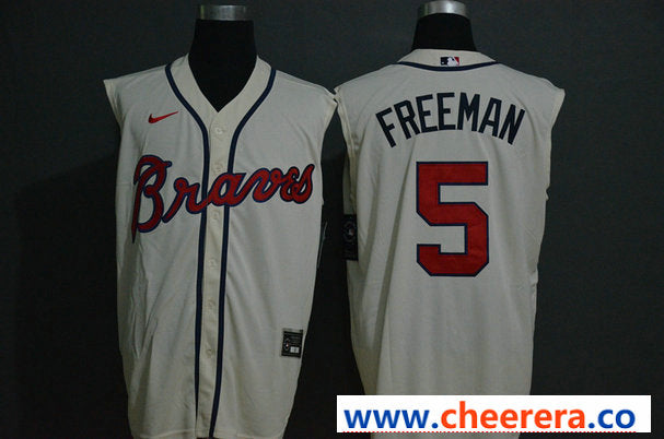 Freddie Freeman Atlanta Braves white jersey