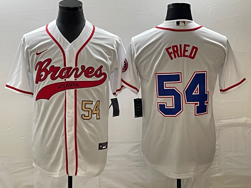 Max Fried Number Atlanta Braves white jersey