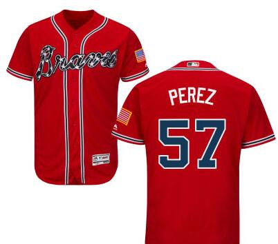 Williams Perez Atlanta Braves red jersey