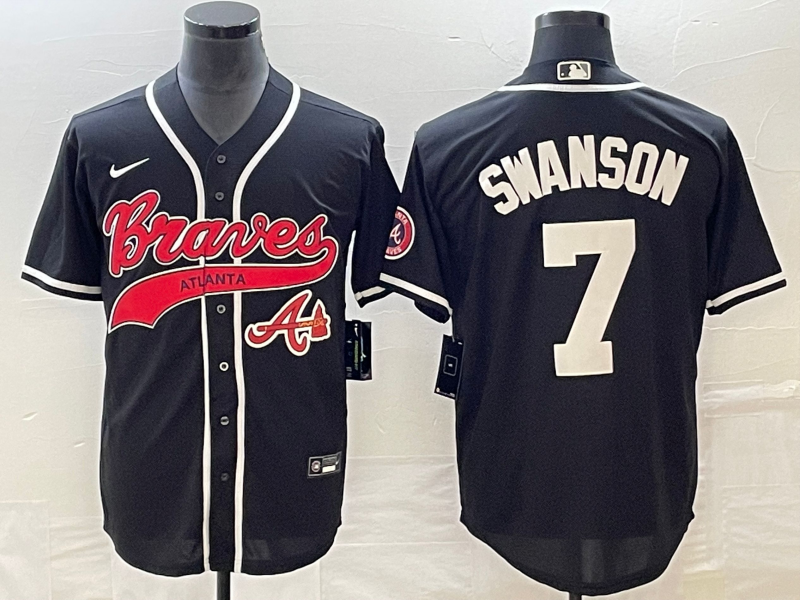 Dansby Swanson Atlanta Braves black jersey