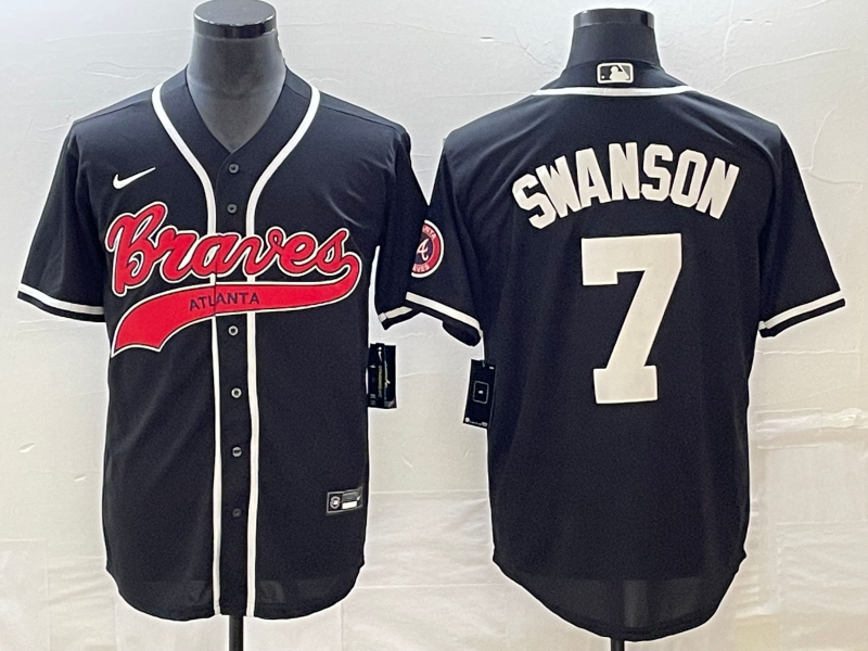 Dansby Swanson Atlanta Braves black jersey